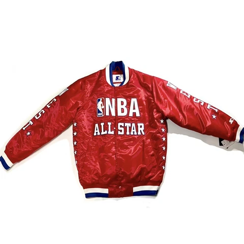 Vintage 2003 Atlanta NBA All-Star Game West Team Satin Starter Jacket XL NWT Cover