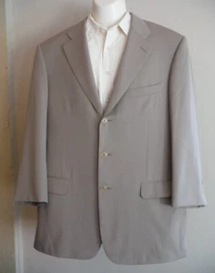 Ermenegildo Zenga 42 mens 100% Super 100's WOOL sport coat suit jacket beige - Picture 1 of 7