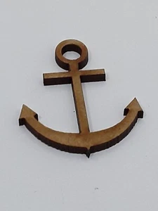 Pack of 20 Laser Cut 2 3 4mm Thick MDF Wooden Anchor Shapes Various Sizes Choose - Picture 1 of 1