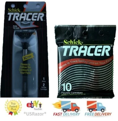 12 Schick FX Tracer Razor Blade Cartridge Refill Fit Wilkinson Performer Diamond