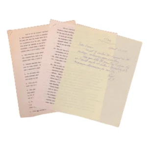 C C Beck / Two Original Typescripts of Unpublished Articles Signed 1974 - Picture 1 of 2