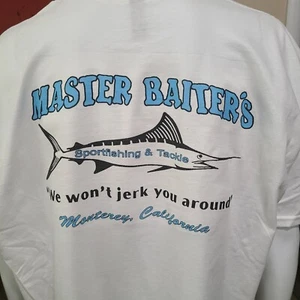 CAMISETA DE PESCA DE COLECCIÓN MASTER BAITERS MONTEREY, CALIFERIA - Imagen 1 de 5