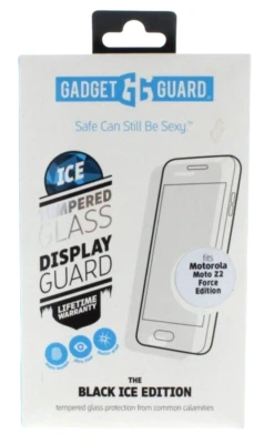 Gadget Guard Tempered Black Ice + Glass Screen Guard for Motorola Moto Z2 Force - Image 1 of 2