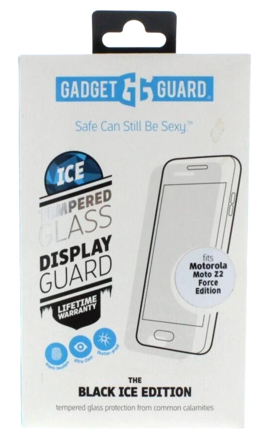 Protector Gadget Templado Negro Hielo + Protector de Pantalla de Vidrio para Motorola Moto Z2 Force Foto 1 de 2