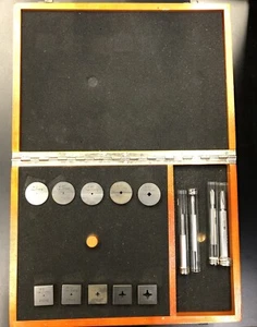 Pozi Ring & Plug Gages Test Blocks Beautiful Set Wood Box (as Is) Free Shipping - Picture 1 of 5