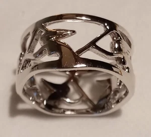 Hawaiian Wahine Canoe Paddlers Silver Racing RING Size 7 ~ Special 20% Discount - Picture 1 of 5