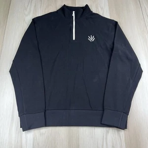 Rag & Bone 1/4 Zip Pullover Sweater Dagger Logo Men’s Size Large Black - Picture 1 of 11