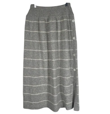 Liz Claiborne коллекции Midi юбка женщин маленький серый выветренный шерсти стороне кнопка - Изображение 1 из 4