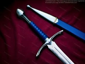 Glamdring Sword of Gandalf Hobbit Collectible LOTR with Wall Plaque & Scabbard - Picture 1 of 7