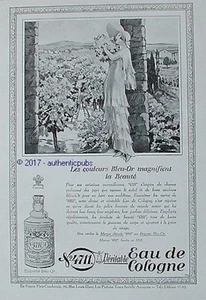 PUBLICITE 4711 EAU DE COLOGNE LES COULEURS BLEU OR BEAUTE FEMME DE 1931 AD PUB - Imagen 1 de 1