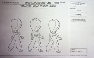 Disney's Kim Possible 2002 Estudio de Producción Copia Personaje Modelo Guía Página - Imagen 1 de 2