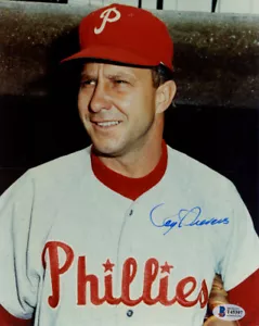 ROY SIEVERS SIGNED AUTOGRAPHED 8x10 PHOTO PHILADELPHIA PHILLIES HERO BECKETT BAS - Picture 1 of 2