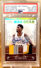 ( /25 RPA ) Paul George 2010-11 National Treasures RC NBA Gear PSA Rookie Auto