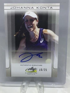 2017 Leaf Signature Series Tennis Silver Auto /25 Johanna Konta - Picture 1 of 2