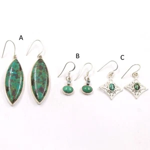 925 Silver Handmade Jewelry Tibetan Turquoise Designer Dangle Earring For Gift - Picture 1 of 7