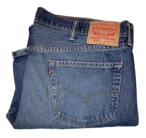 Pantalones de mezclilla Levi's 559 talla 40x30 azules lengüeta roja lavado medio calce relajado pierna recta para hombre - Imagen 1 de 12