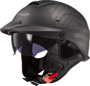 LS2 Rebellion 1812 Half Motorcycle Helmet W/ SunShield - Picture 1 of 8
