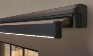 Elektrische Vollkassettenmarkise LED Spettmann 4 m x 2,5 m Montage möglich Berry - Bild 1 von 3