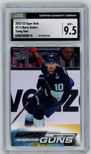 2022-23 Upper Deck Series 1 Matty Beniers Young Guns Rookie #213 CGC 9.5 Mint+ - Picture 1 of 2