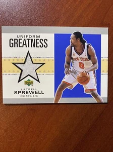 2002-03 UD Authentics Latrell Sprewell Uniform Greatness GU Jersey #LS-U Knicks - Picture 1 of 2