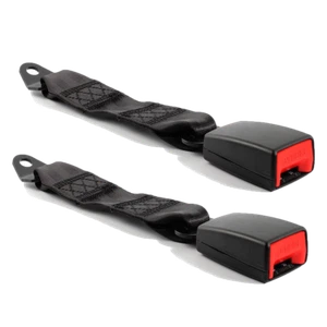 Pair 30cm Universal Car Safety Seat Belt Buckle End Socket Connector Camlock New - Picture 1 of 9