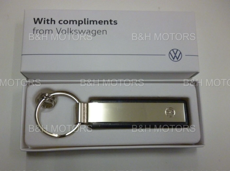 NEW GENUINE VOLKSWAGEN VW SILVER KEYRING 000087010BM YPN