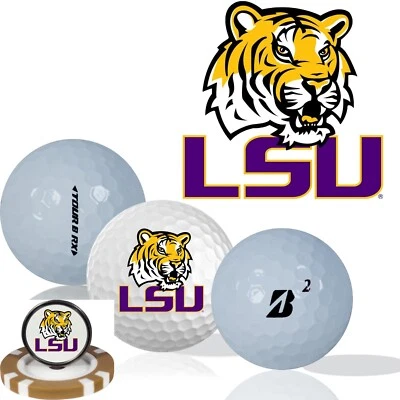 NCAA Louisiana State Tigers • Мячи для гольфа упаковка 12 шт. • Bridgestone Tour B RX - Изображение 1 из 3