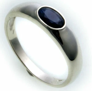 Anillo de mujer al mejor precio oro blanco auténtico 333 Safir calidad 8kt zafiro oro Germany - Imagen 1 de 2