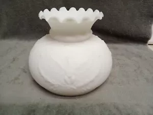 American Eagle Satin Milk Glass Lamp Shade For Kerosene Or Electric Lamps 8" - Picture 1 of 8