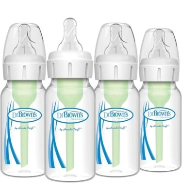 Dr. Brown's Natural Flow Opciones Anticólicos + Biberón Estrecho Paquete de 4 OZ Foto 1 de 4