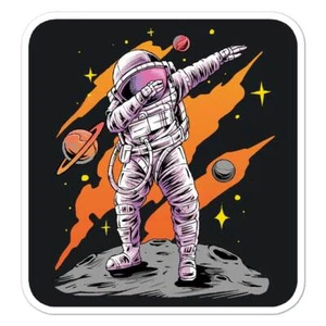 Astronaut Dabbing Space, Vinyl Decal Sticker, Indoor Outdoor, 3 Sizes, #7885 - Picture 1 of 1