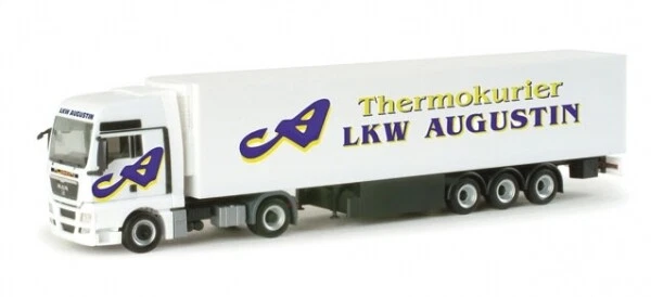 HERPA - MAN TGX XXL 4x2 con rimorchio frigorifero 3 assi LKW Augustin - 1/87 ... - Immagine 1 di 1