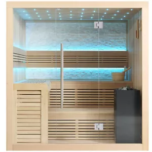 Sauna AWT B1102B Hemlock 200x170 9kW EOS BiO-Cubo inkl. Ofen - Bild 1 von 10