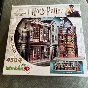 WREBBIT 3D Harry Potter Diagon Alley Jigsaw Puzzle 450 Pieces New Open Box - Picture 1 of 3