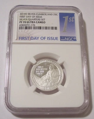 2016 S Silver Fort Moultrie NP Quarter Proof PF70 UC NGC First Day of Issue - Image 1 of 2