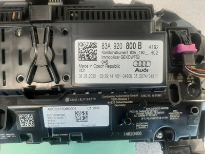 Audi Q3 2020 velocímetro OEM MPH ID 83A920800B compatible con 20 Foto 1 de 4