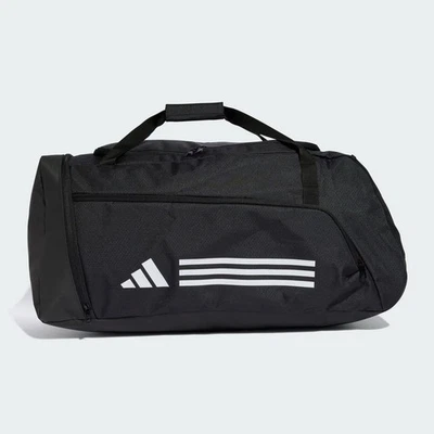 adidas Unisex Essentials 3-Stripes Duffel Bag, Black/White, Large. New With Tags - Image 1 of 4