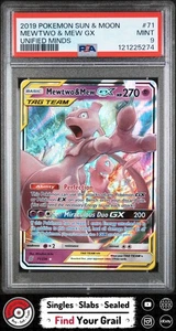 PSA 9 MINT Mewtwo & Mew GX Tag Team Unified Minds #71  Pokemon Card - Picture 1 of 2