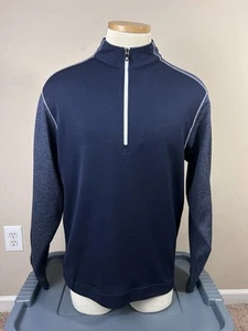 FootJoy FJ Golf 1/4 Zip Long Sleeve Blue Pullover Jacket Men’s Size M - Picture 1 of 8