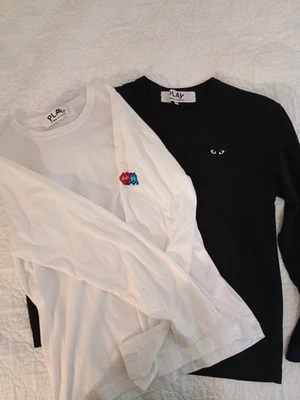 2 Shirts Bundle: Comme des Garcons Play Black+White Long Sleeve T-Shirt Medium - Image 1 of 4