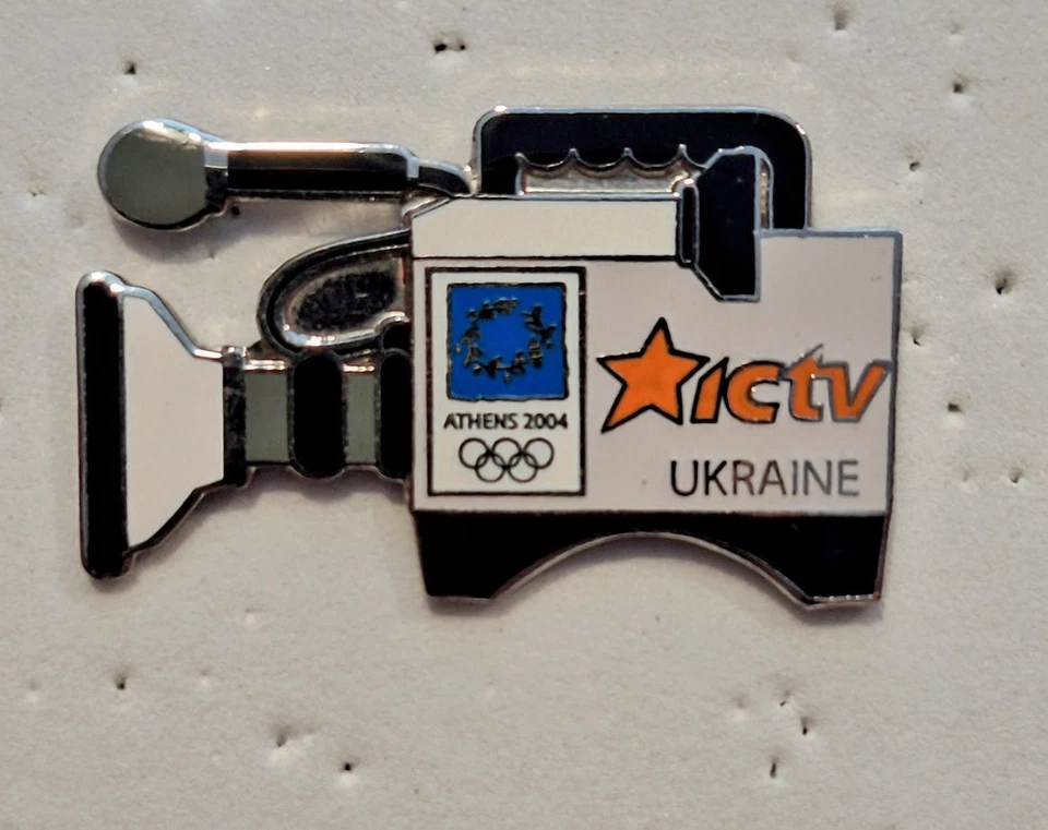  BONITO PIN DE MEDIOS DE COMUNICACIÓN DE LOS OLÍMPICOS DE ATENAS 2004 - UCRANIA TV Foto 1 de 1