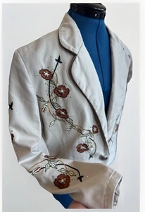 Vintage Gordon & James Floral Boho Rodeo Western Coat Jacket Size M *Flaws - Picture 1 of 11