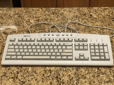HP Hewlett Packard PC Keyboard Qwerty Standard PS/2 Model 5129 Tested Working - Image 1 of 4