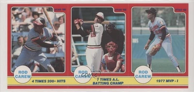 1986 Star Rod Carew Panels Rod Carew #7-9 HOF - Image 1 of 2