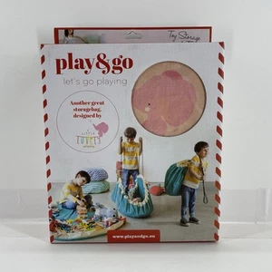 Kids Toy Storage Bag & Play Mat - Pink Elephant | 140cm Organizer for Lego Brick - Picture 1 of 17