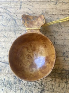 Antique Vintage wood ladle Hand carved probably Scandinavian - Picture 1 of 5