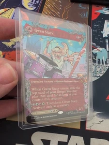 MTG Gwen Stacy marvel spider man NM borderless foil 0209 - Picture 1 of 8