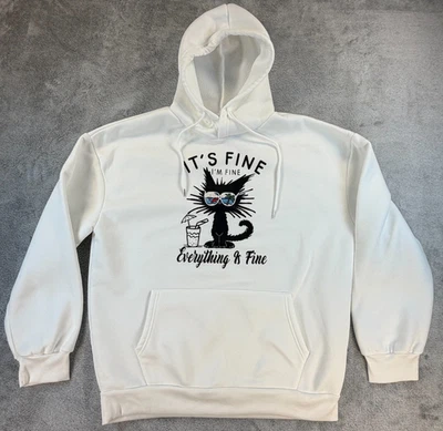 Sudadera con Capucha Funny Cat It’s Fine I’m Fine Everything Is Fine Gráfica XL Foto 1 de 4