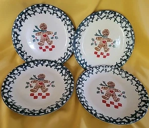 4er Set Tienshan Folkcraft Lebkuchenmann Weihnachten Dessertteller Urlaub 7 3/4" - Bild 1 von 4