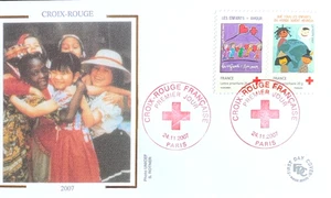 France 2007 FDC 1° Day 2 Stamps 4125 4126 Cross Red Paintings - Picture 1 of 1